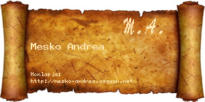 Mesko Andrea névjegykártya